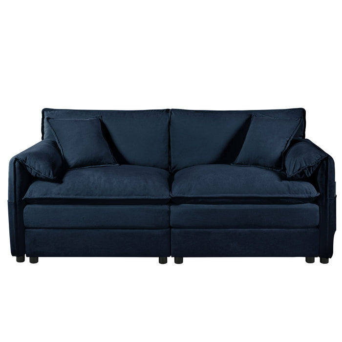 Modern Oversized Loveseat Sofa With Deep Seat And Diy Combination