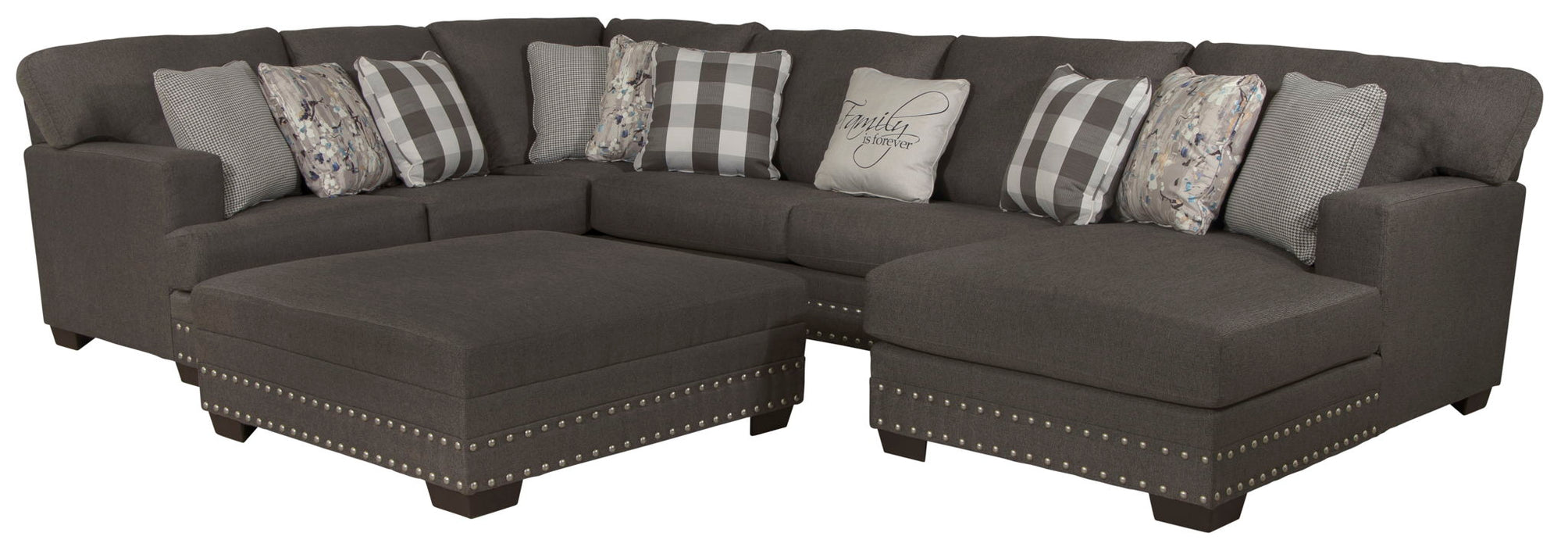 Crawford - Sectional With Cocktail Ottoman