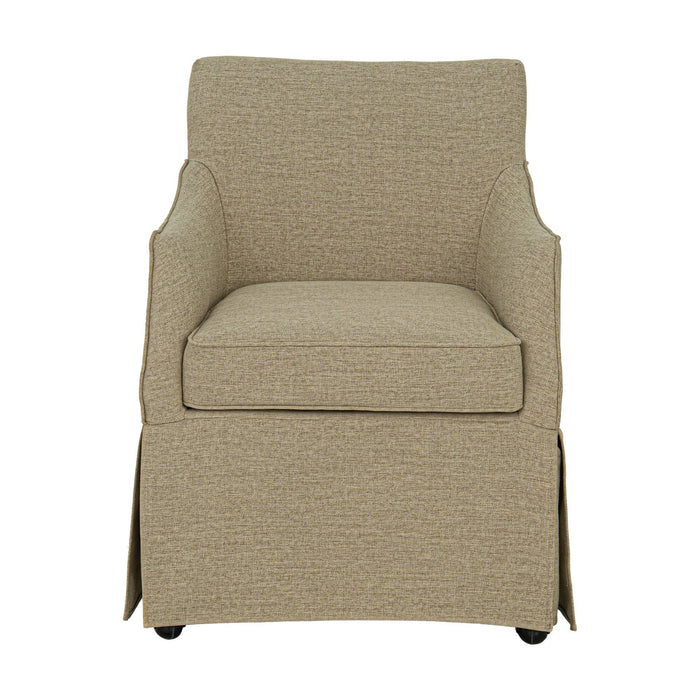 London - Upholstered Skirted Dining Arm Chair