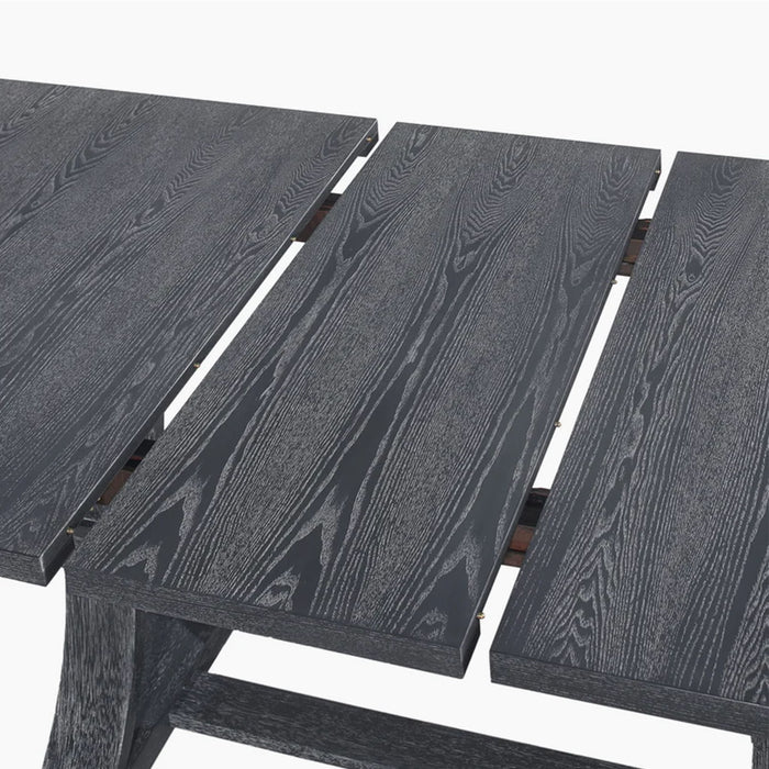 Devingo - Extendable Dining Table Rustic Style - Gray