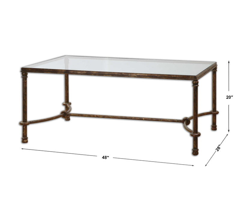 Warring - Iron Coffee Table - Dark Brown