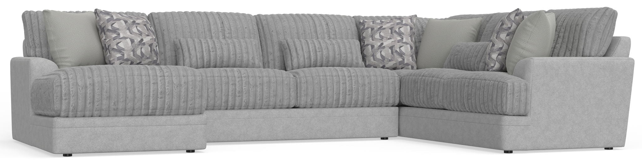 Titan - Sectional With Comfort Coil Seating And Accent Pillows Included