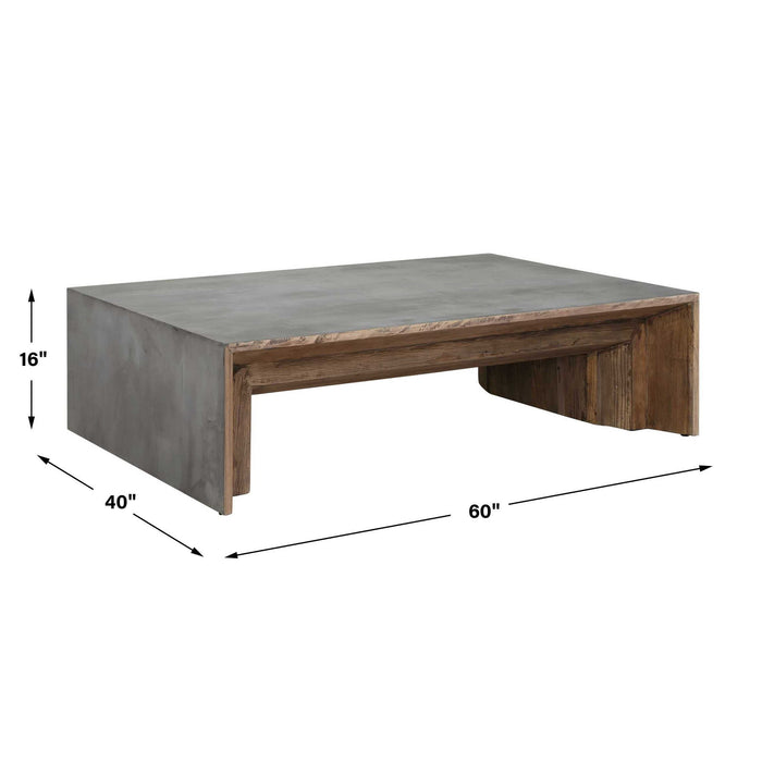 Vail - Elm Coffee Table - Dark Brown