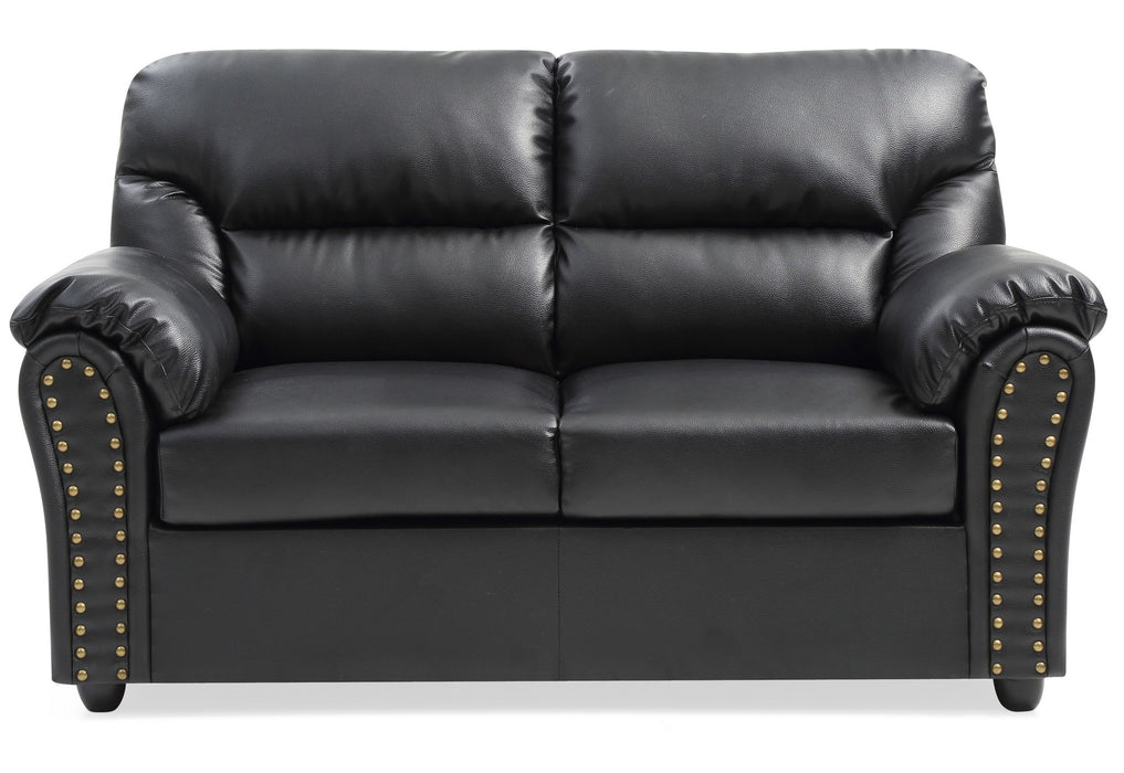 Padded Love Seat For Modern Living - Black