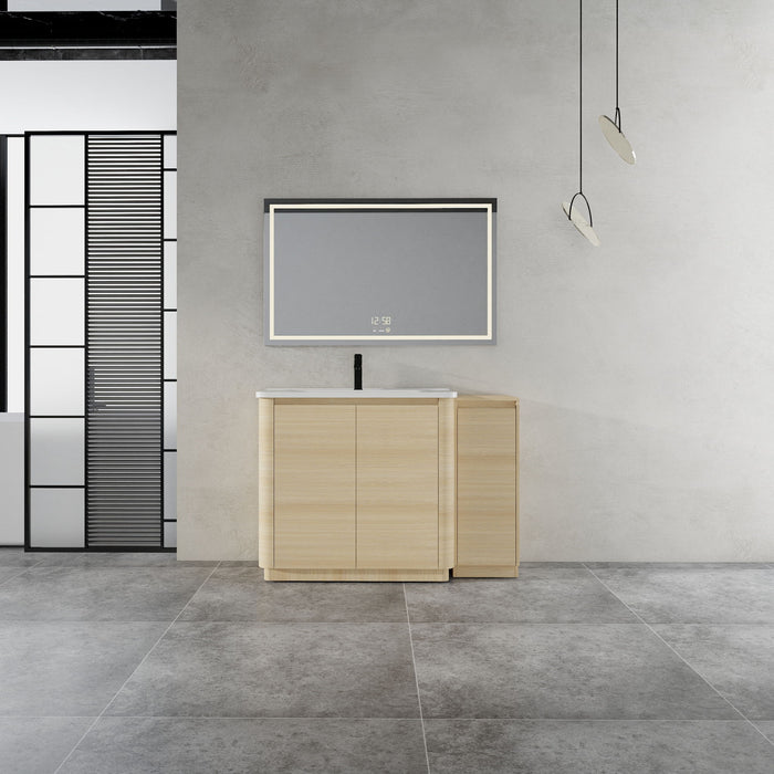 Freestanding Bathroom Vanity With Sink, 1 Small Storage Cabinet, Soft Close Door