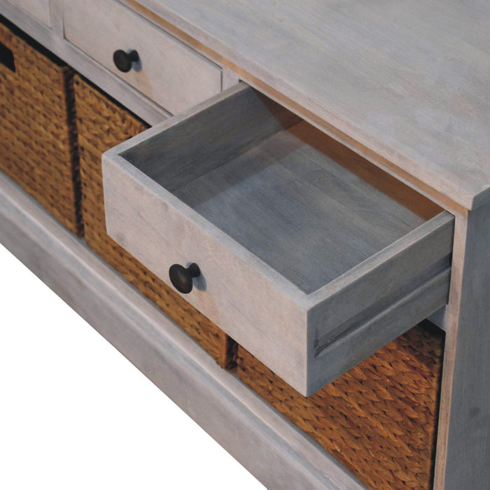 Acid - Basket Storage Cabinet - Gray Ash