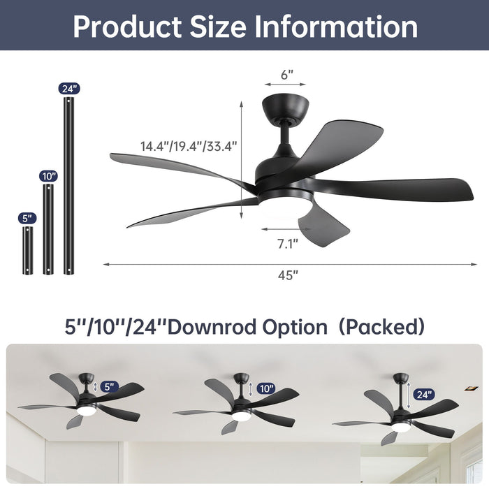 Ceiling Fan & DC Motor And Integrated Light