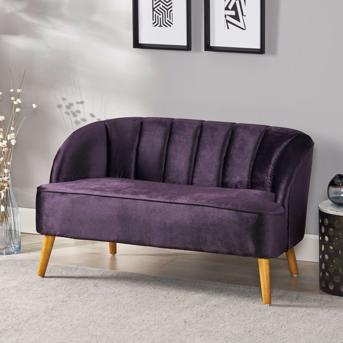 Modern Classic Shell Backed Loveseat