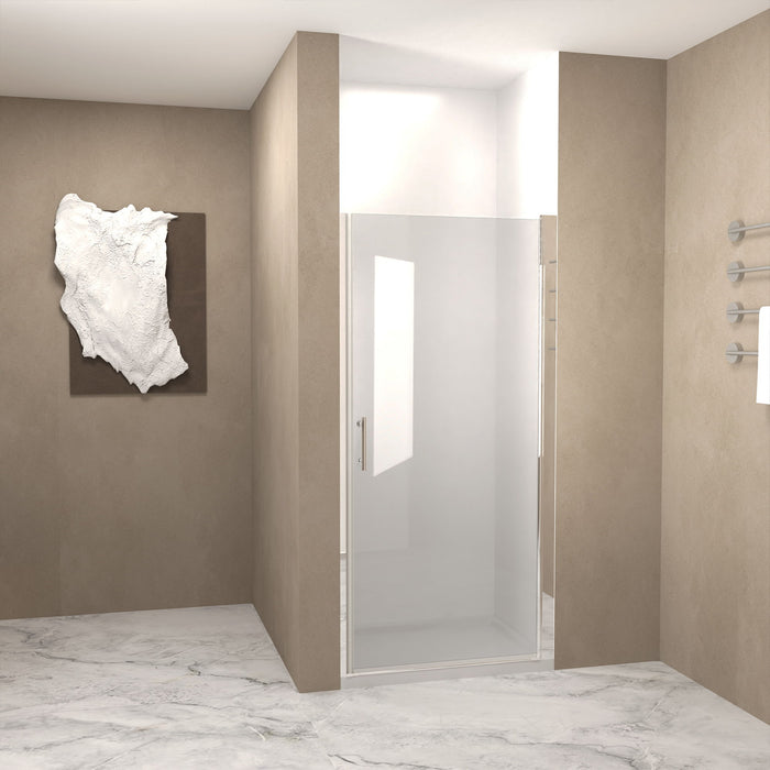 Shower Door, Tempered Glass With Safety Film - Chrome