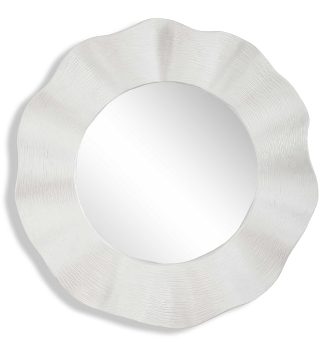 Wave Length - Round Mirror - White