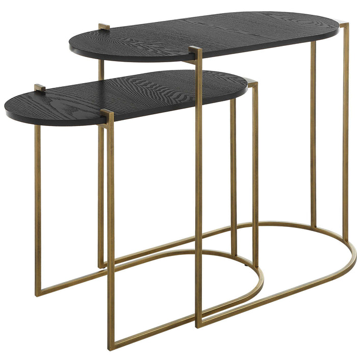 Aztec - Wood Nesting Tables (Set of 2)