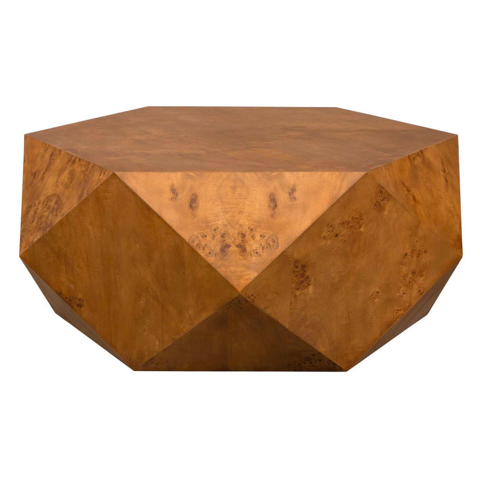 Hughes - Geometric Coffee Table - Dark Brown