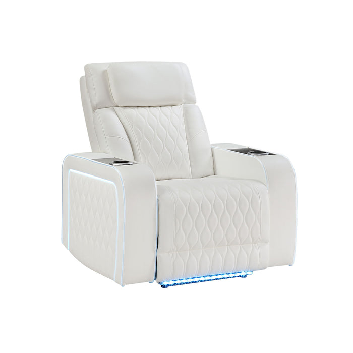 Electra - Power Recliner With Power Headrest, Massage, LED Lighting And USB Control