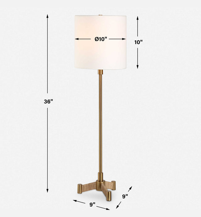 Lautoka - Brass Buffet Lamp