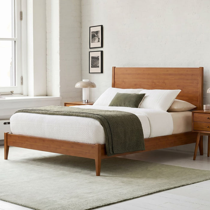 Modern Sled Platform Bed Frame With Slats