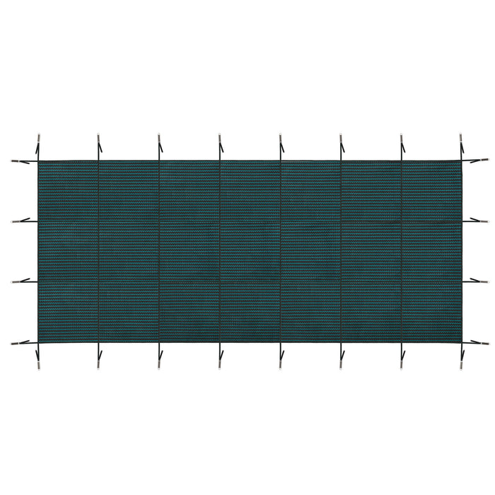 Rectangular Swimming Pool Safety Cover For Underground Pools - Green