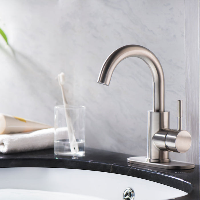 Modern Bathroom Faucet Single Hole Single Handle