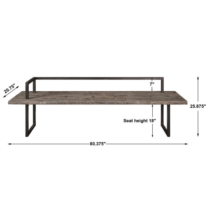 Herbert - Reclaimed Wood Bench - Light Brown