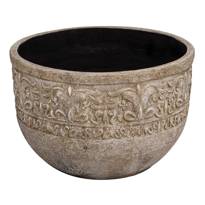 Regalia - Indoor-Outdoor Stone Planter - Brown