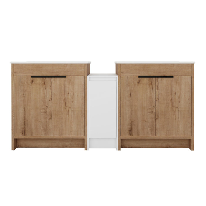 Freestanding Bathroom Vanity & Sink, Storage Cabinets, Soft Closing Doors