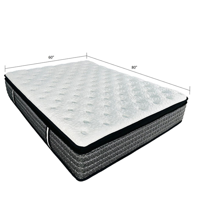 14" Premium Hybrid Mattress In A Box Plush Gel Memory Foam Top With Cooling Technology - Gray / White - Queen