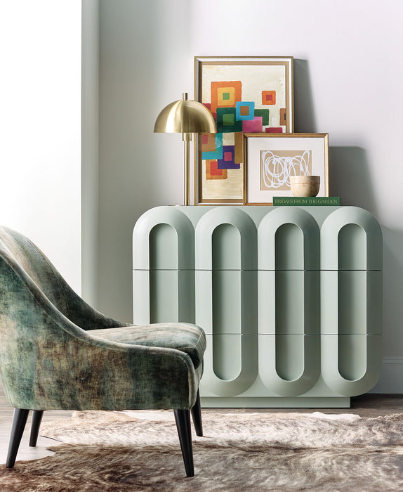 Commerce And Market - Groove Three-Drawer Chest - Light Blue