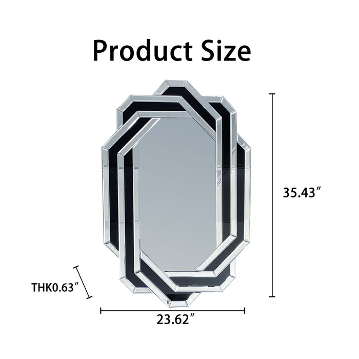 Diamond Wall Mirror - Silver