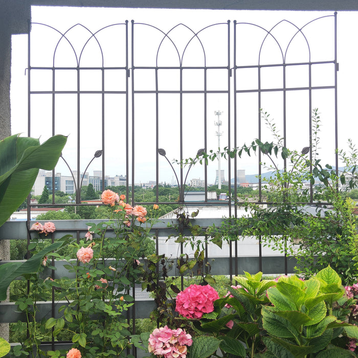 Metal Garden Trellis Rustproof For Climbing Plants Outdoor Flower Support