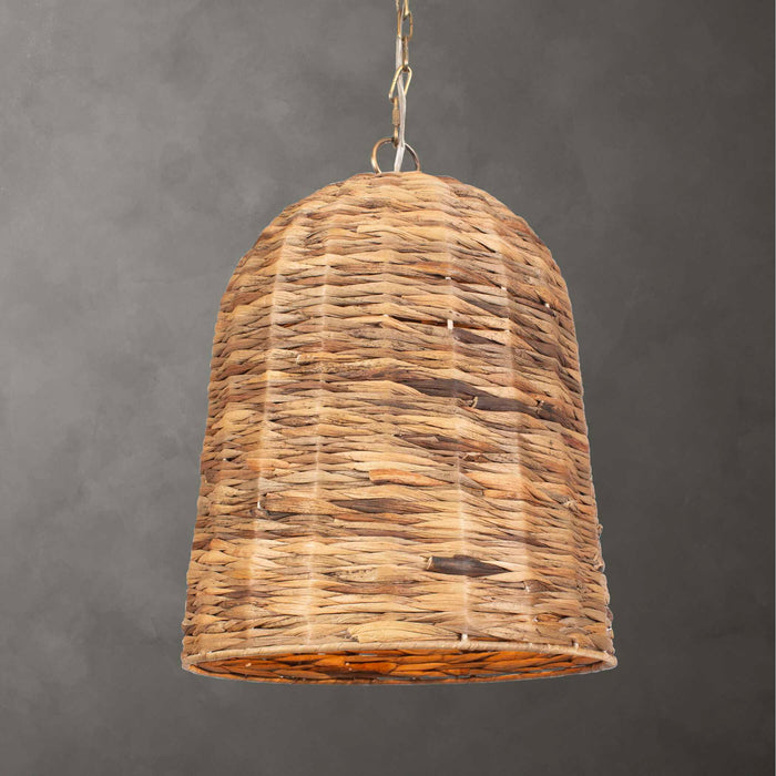 Rotorua - 1 Light Sea Grass Pendant - Light Brown