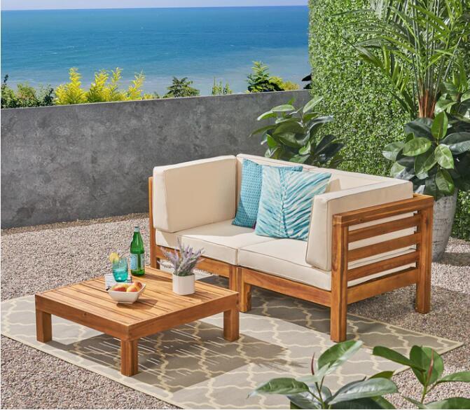 Oana - 3 Piece Love Seat Set With Coffee Table