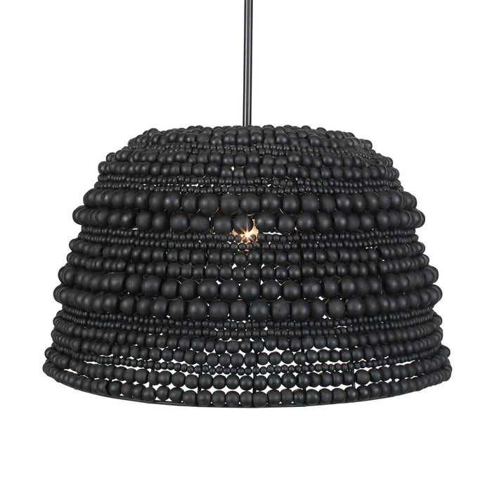 Persephone - Bead 1 Light Pendant - Black