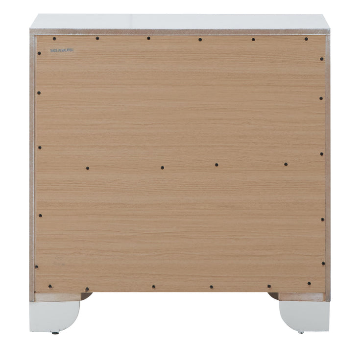 Nightstand Contemporary - Silver Champagne