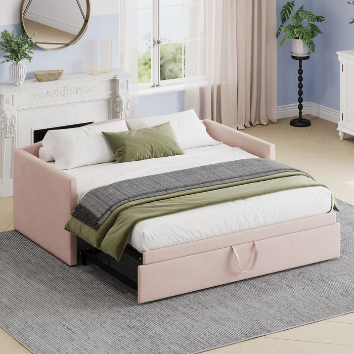 Daybed With Pop Up Trundle, Upholstered Sofa Bed
