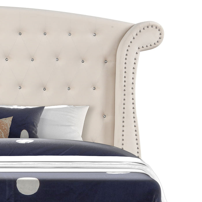 Sophia - Crystal Tufted Upholstered Bed