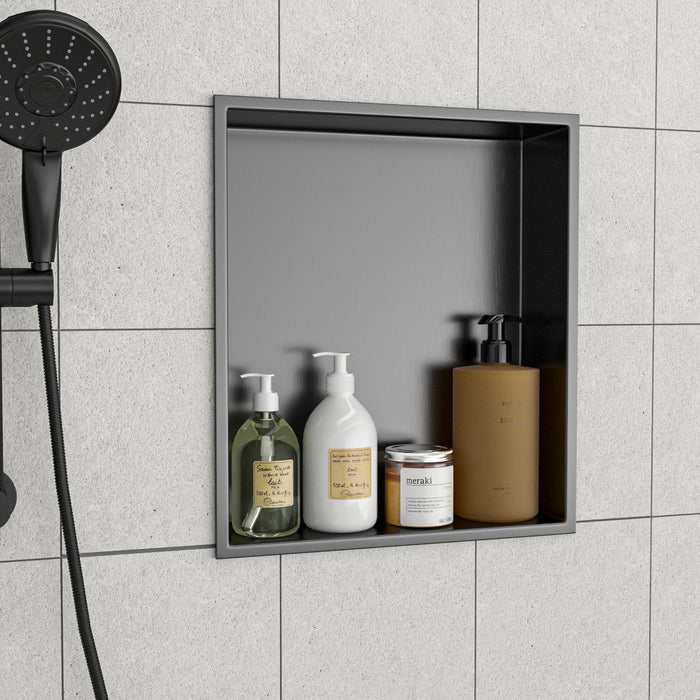 Stainless Steel Shower Niche With Seamless Design For Bathroom Storage