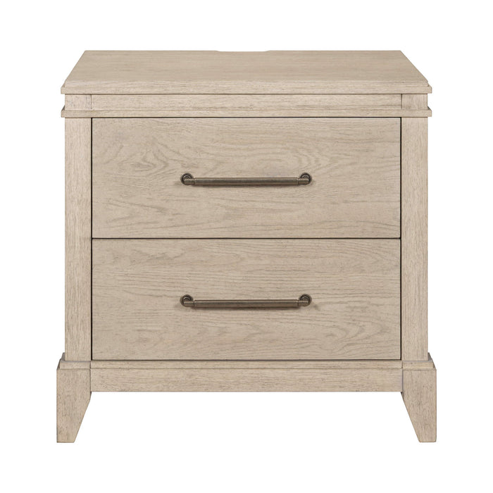 New Haven - Nightstand With Charging Station - White