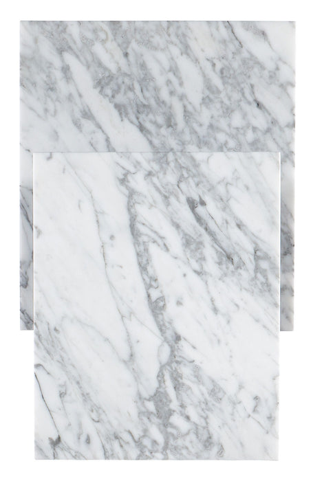 Melange - Georgie Side Table - Pearl Silver