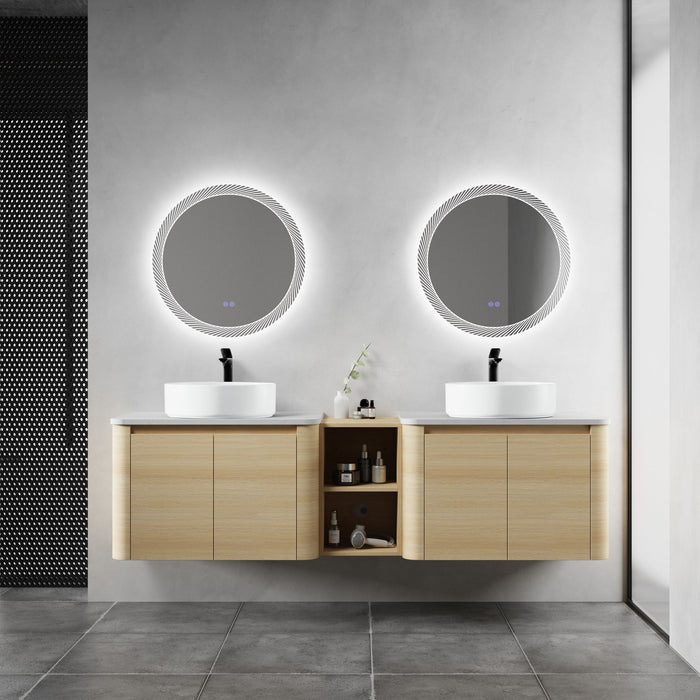 Mounted Bathroom Vanity With Art Sink, 1 Storage Shelf, Soft Close Door