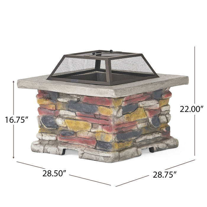 Outdoor Wood Bruning Magnesium Oxide Fire Pit With Lid