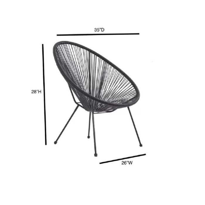 Modern Egg Shaped String Chairs (Set of 2)