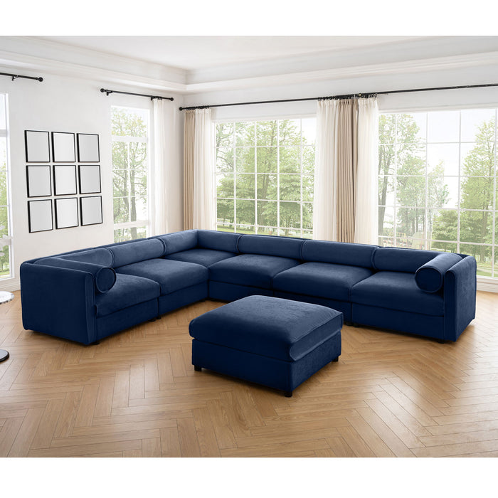 Contemporary Elegant Sofa With Storage And Ottoman