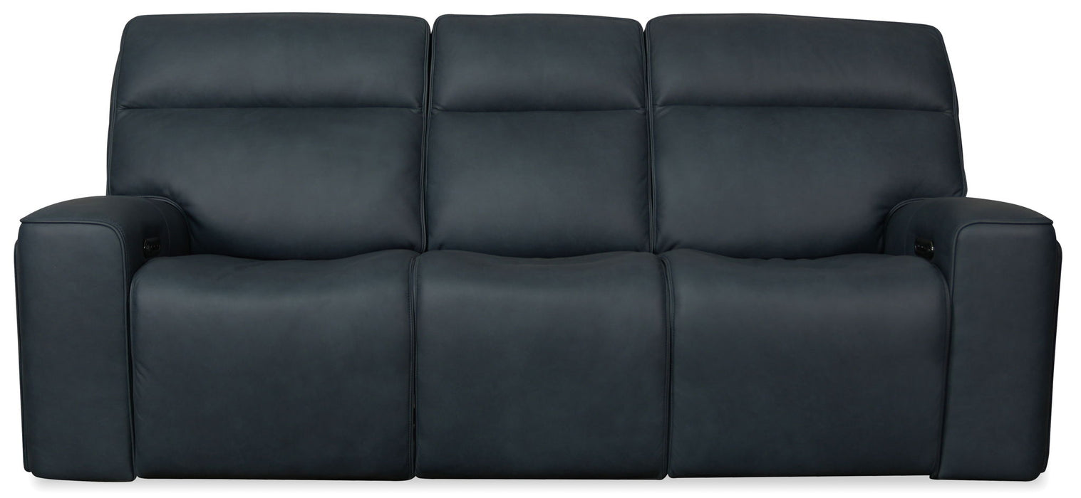 MS - Riverton Power Sofa With Power Headrest And Lumbar - Black