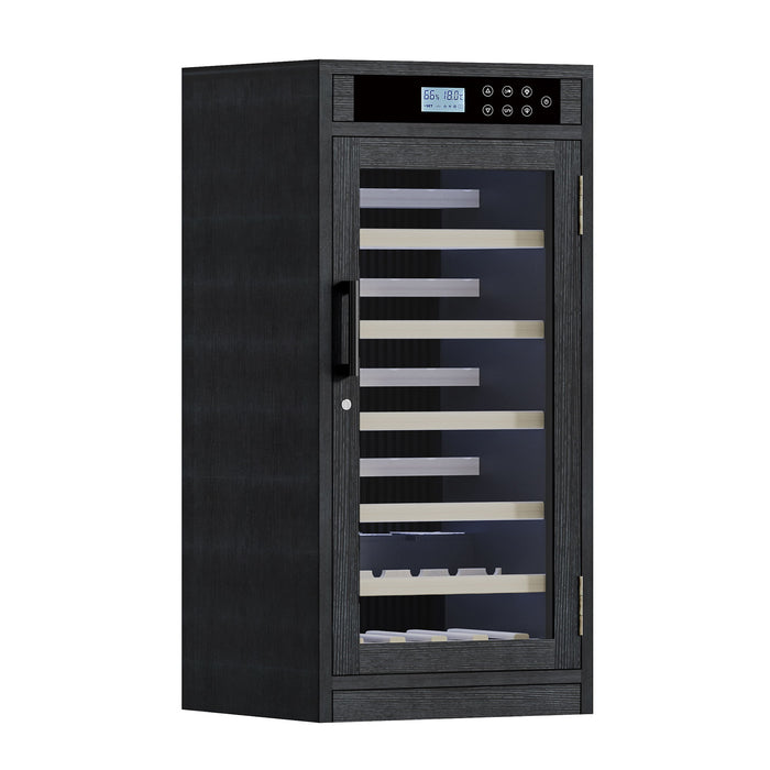 LED Touch Screen Grape Wine Cooler - Black