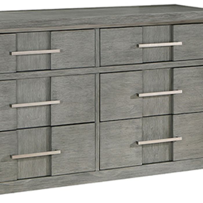 6 Drawer Dresser - Gray - Wood