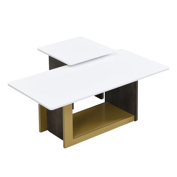 Small Square Coffee Table With End Table (Set of 2)