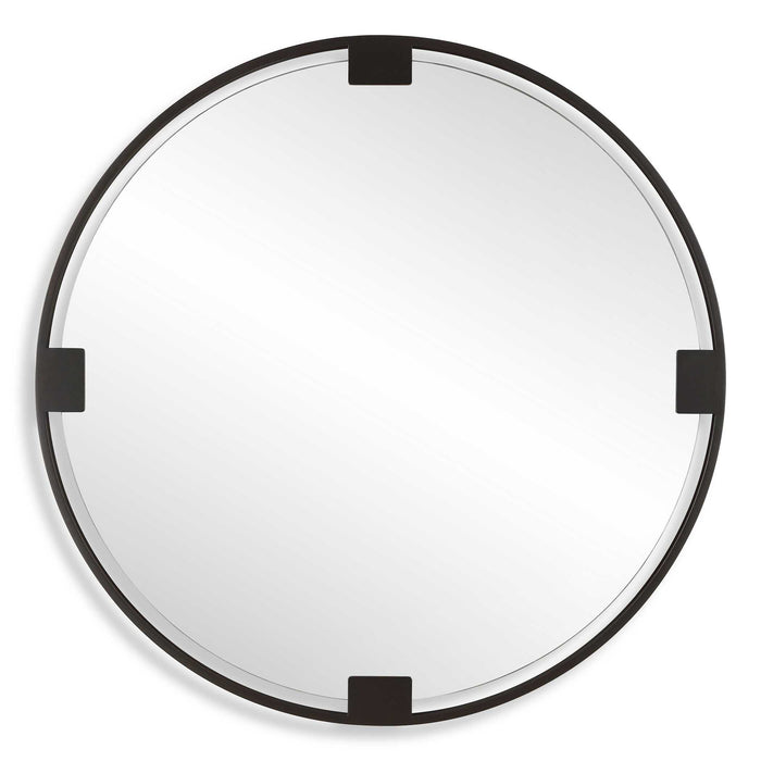 Cornelia - Black Round Mirror
