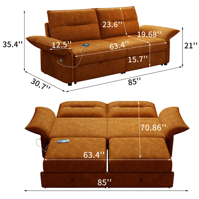 Sofa Bed With Convertible Design, Living Room Furniture