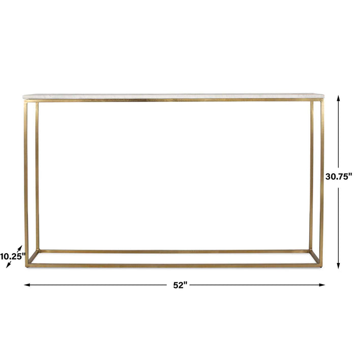 Redmond - Sofa Counter Table - Gold / White