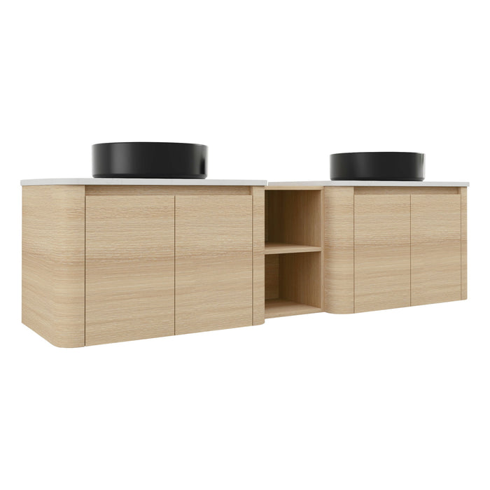 Mounted Bathroom Vanity With Art Sink, 1 Storage Shelf, Soft Close Door