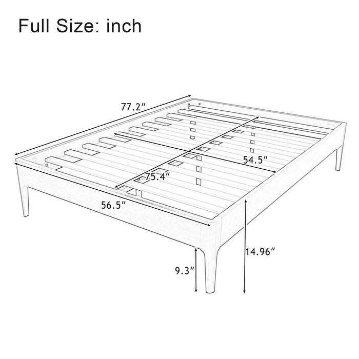 Modern Minimalist Style Platform Bed